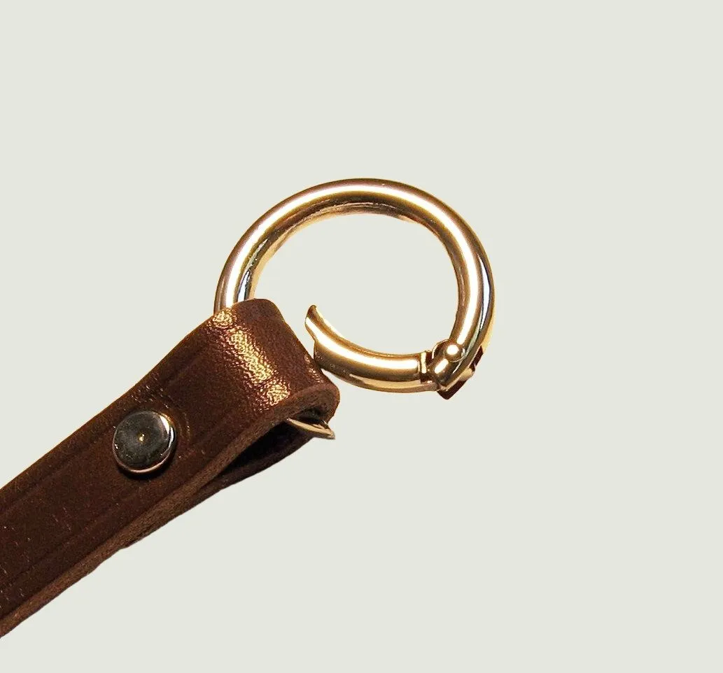 1 in. Leather Shoulder Purse Hand Bag Strap  w/ Round Gate Rings - Choice of colors