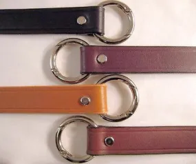 1 in. Leather Shoulder Purse Hand Bag Strap  w/ Round Gate Rings - Choice of colors