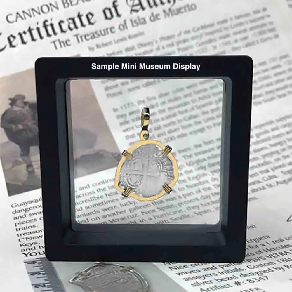 1715 Fleet Shipwreck Spanish 2 Reale "Piece of 8" 14K Gold Pendant | Artifact #8645