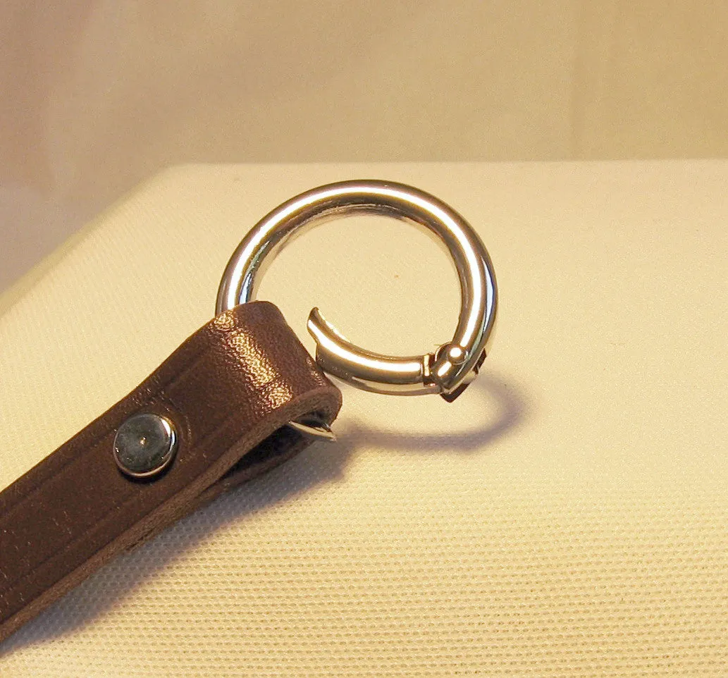 5/8 in. Leather Bag Cross Body Replacement Hand Bag Strap  w/Gate Rings