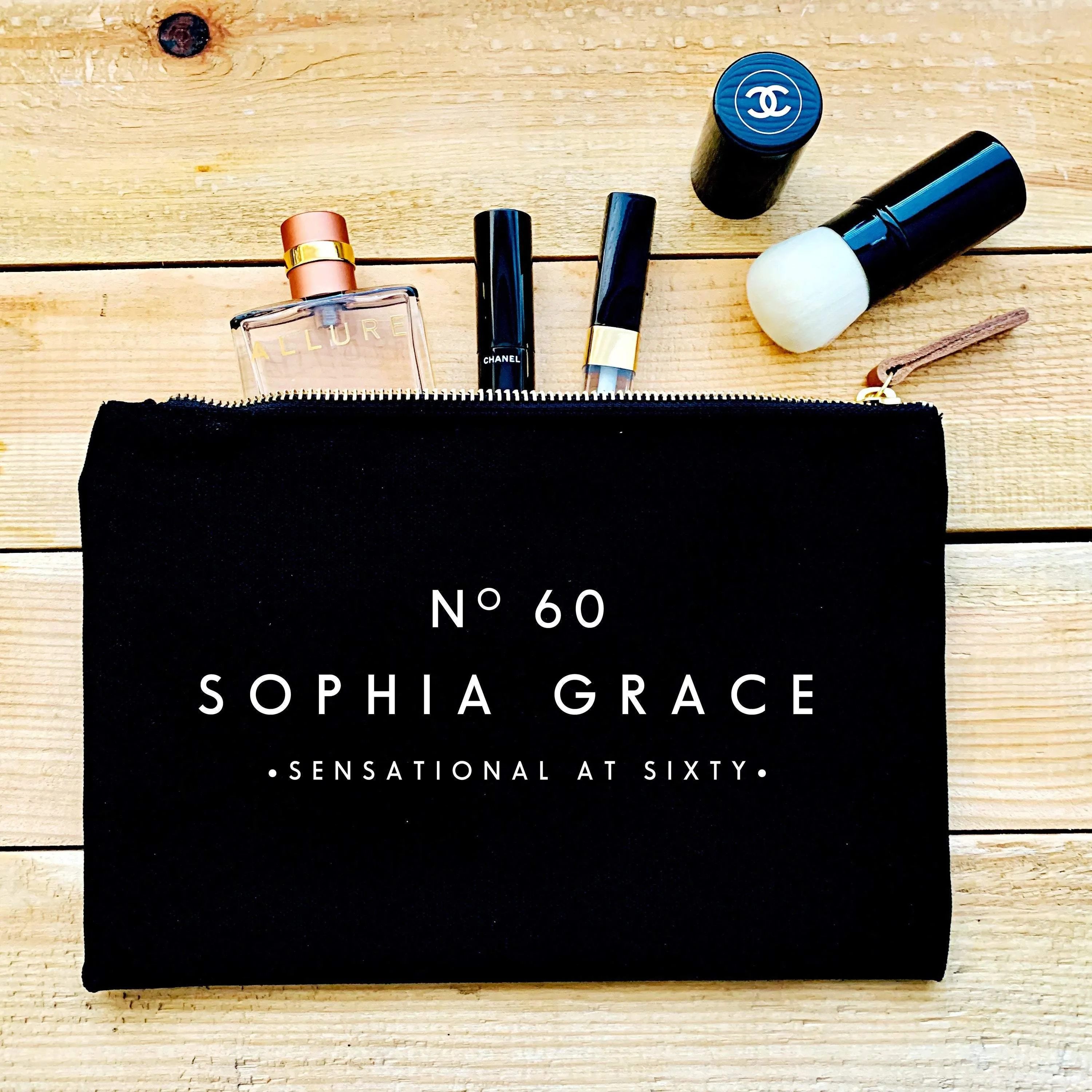 Birthday Gift Ideas | 60th Birthday Gift | Personalised Makeup Bag | Custom Makeup Bag | Birthday gift ideas for her | 60th Gift