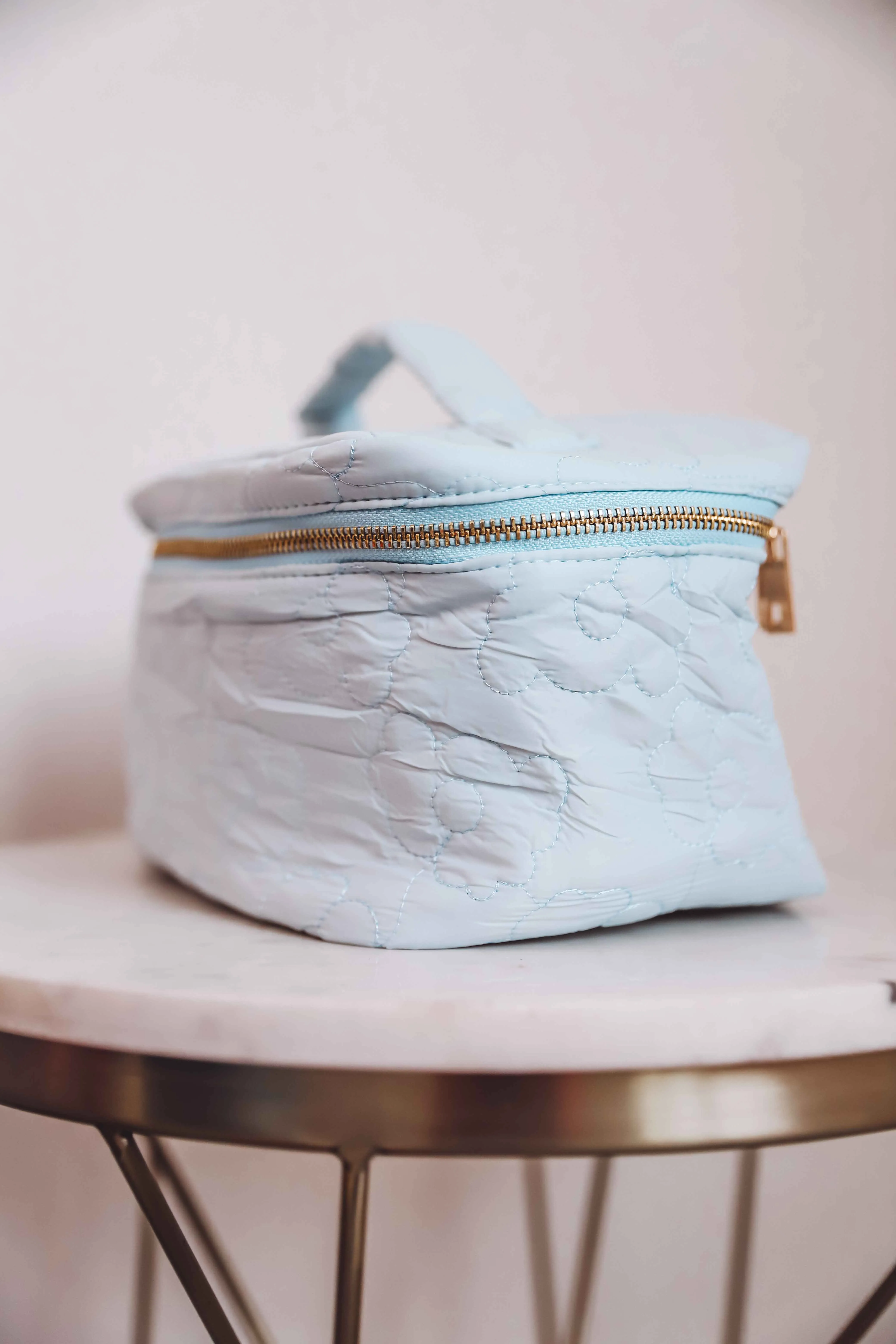 Blue Puff Cosmetic Bag