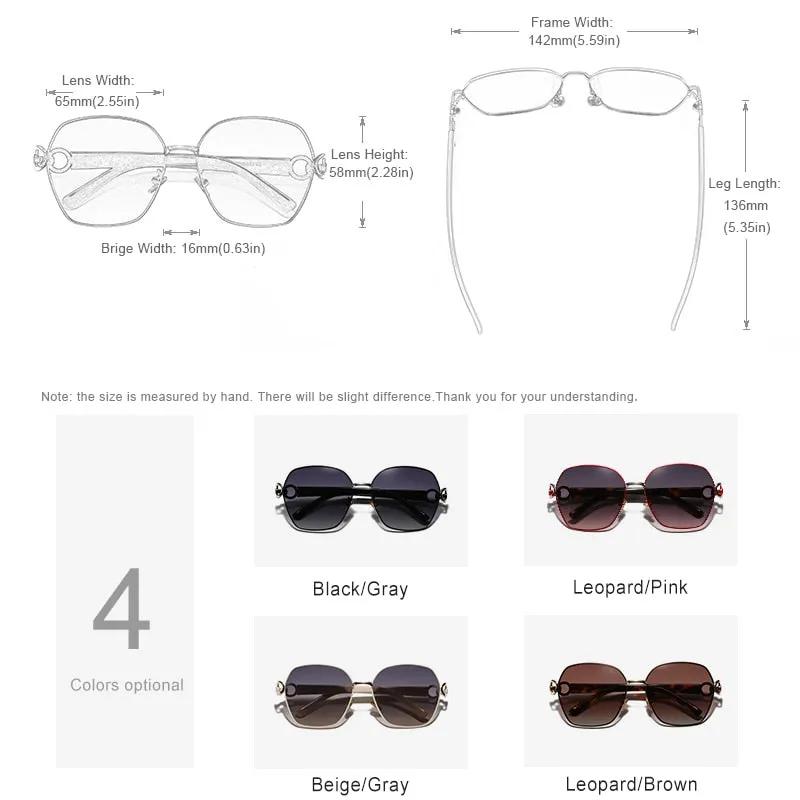 Brand New  Vintage Butterfly Sunglasses Women Retro Double Ring Design Gradient Square Sun Glasses Female UV400