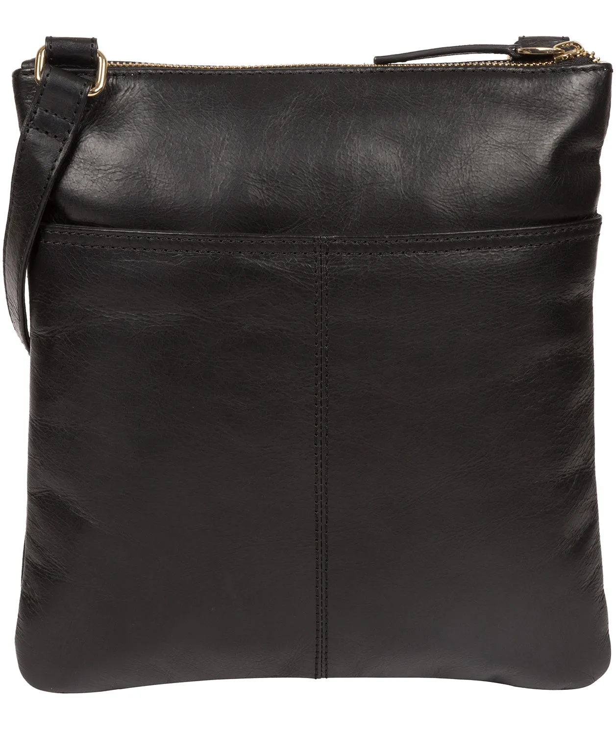 'Briony' Jet Black Leather Cross Body Bag