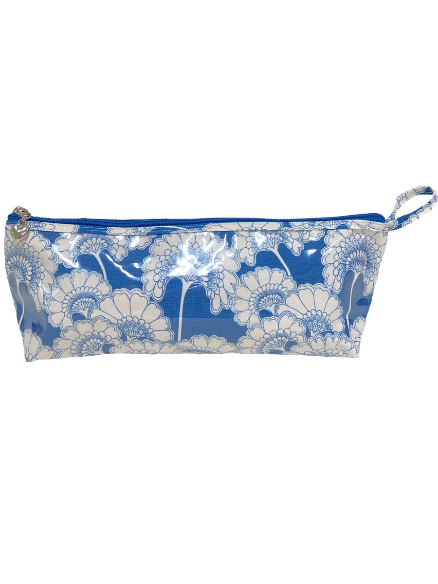 Brush Bag (Long), Blue Fans