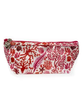 Cosmetic Bag (X/Small), Seashells (Coral)