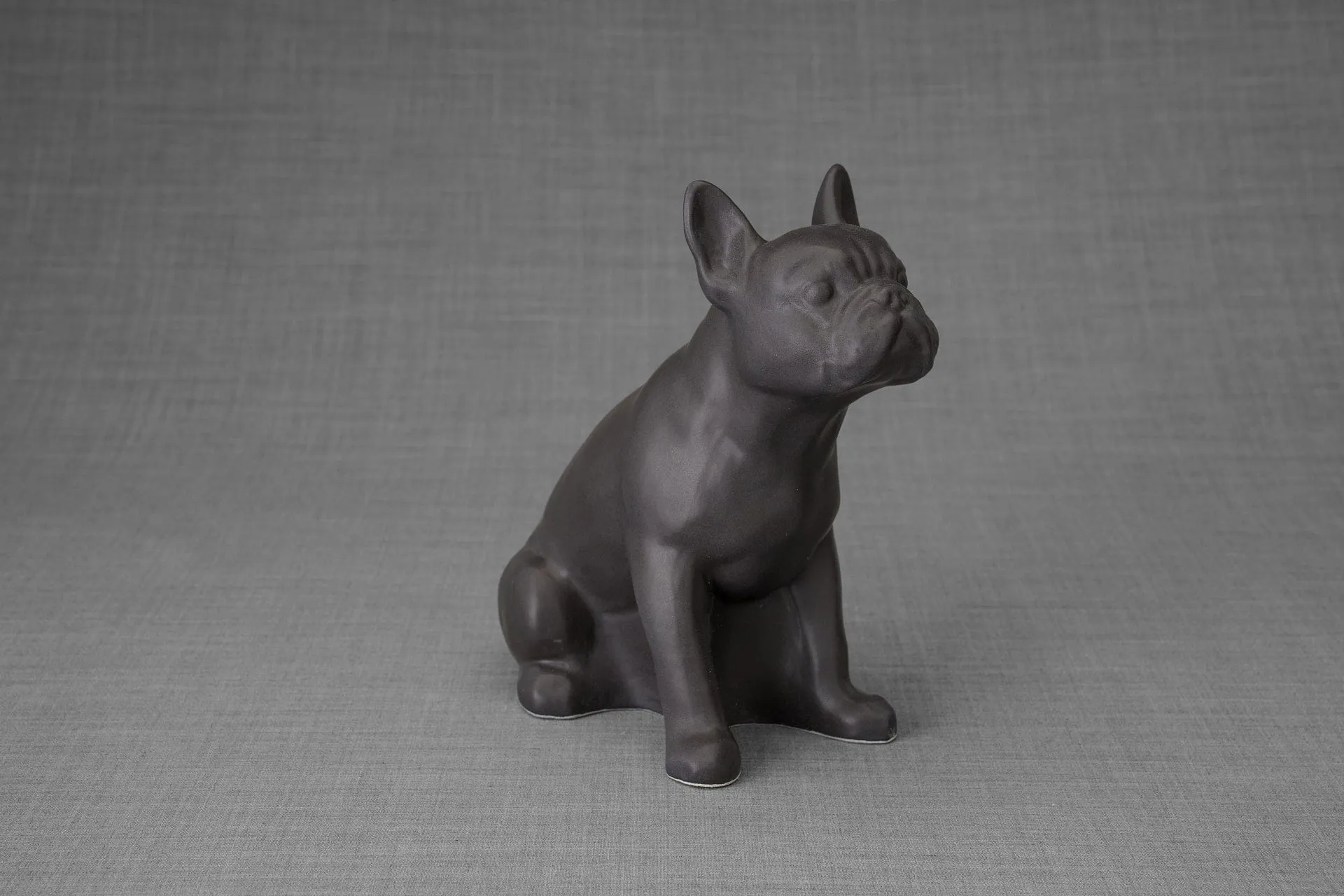 French Bulldog Pet Urn - Grey Matte | Ceramic Urn