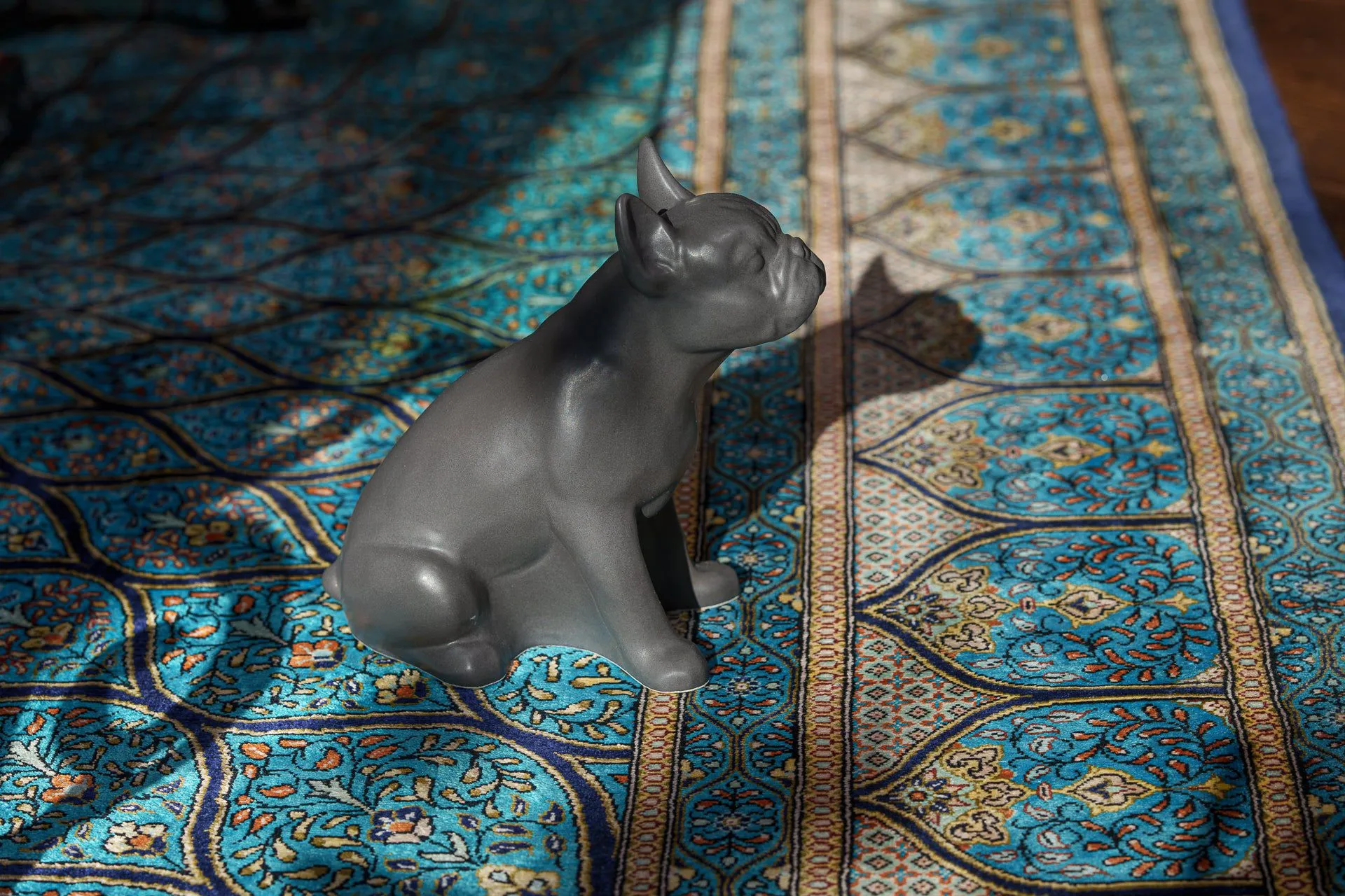 French Bulldog Pet Urn - Grey Matte | Ceramic Urn
