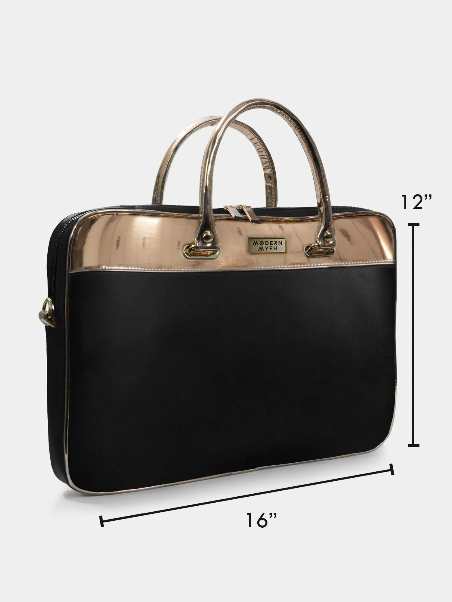 Gotta Clout Black & Metallic Rosegold Laptop Sleeve Bag For Up To 15" Laptop/Macbook | Modern Myth