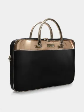 Gotta Clout Black & Metallic Rosegold Laptop Sleeve Bag For Up To 15" Laptop/Macbook | Modern Myth