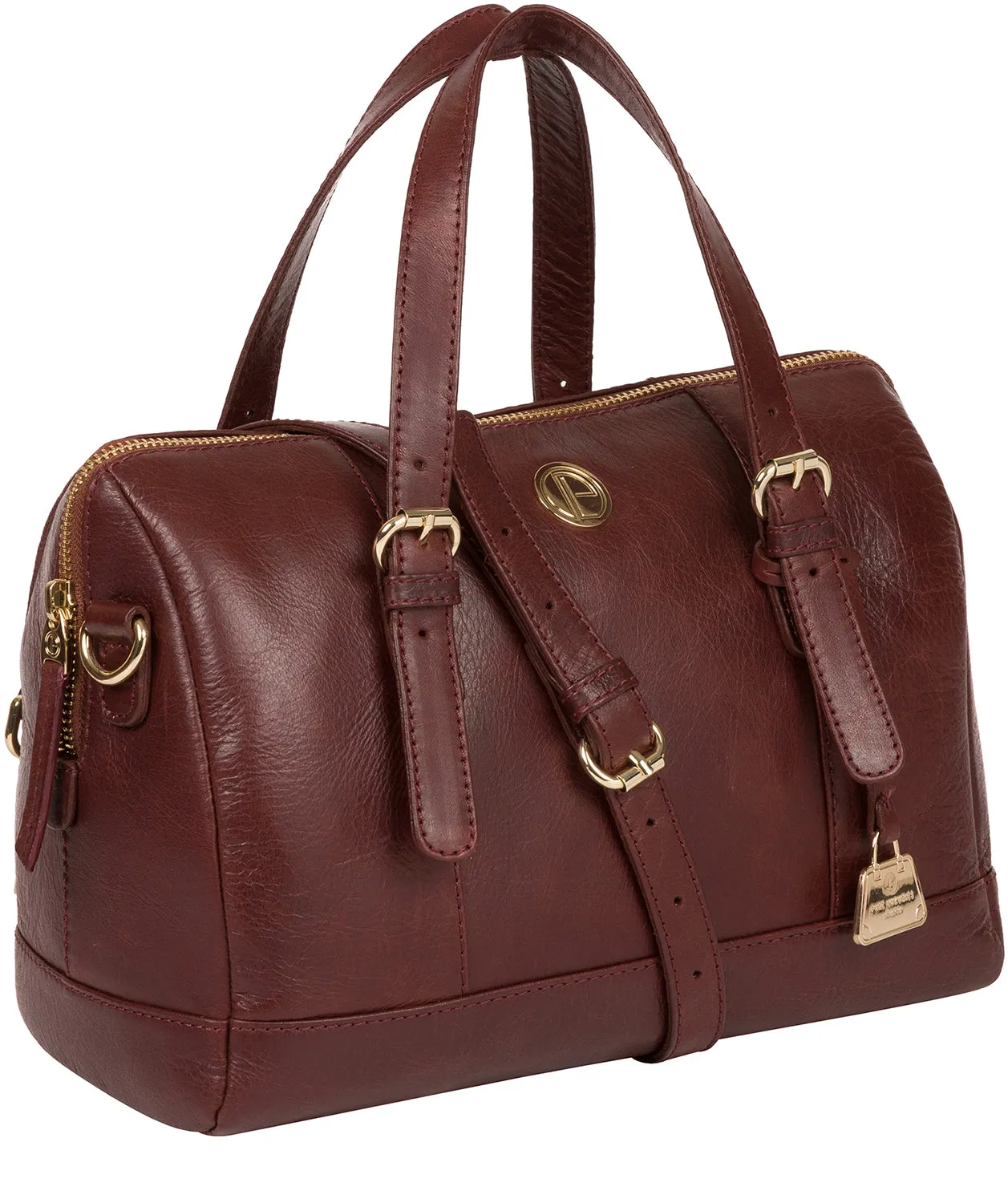 'Iris' Chestnut Leather Handbag
