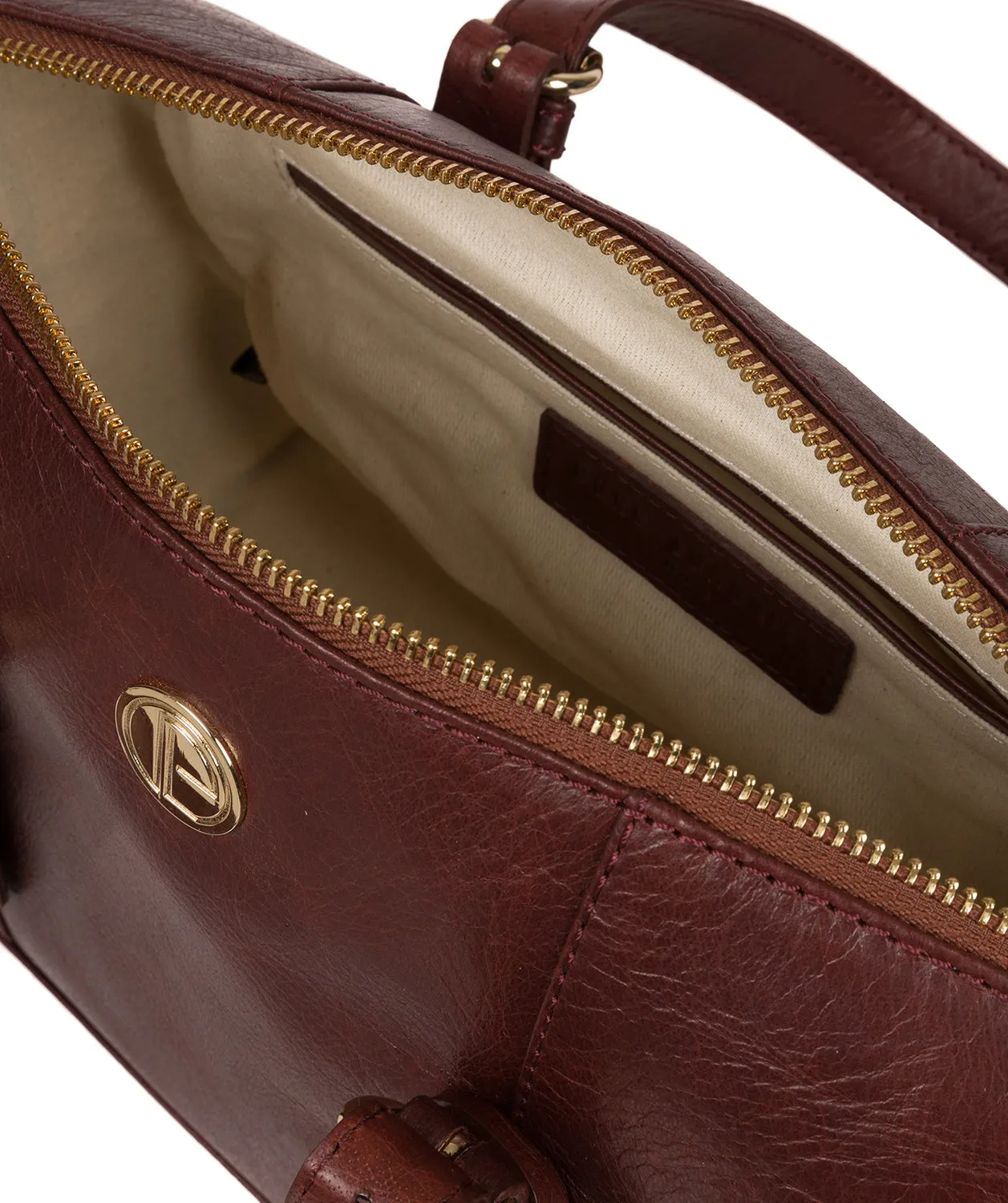 'Iris' Chestnut Leather Handbag