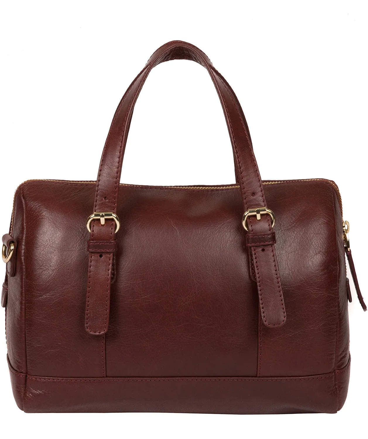 'Iris' Chestnut Leather Handbag