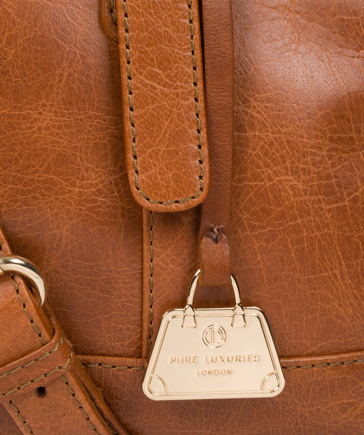 'Iris' Hazelnut Leather Handbag