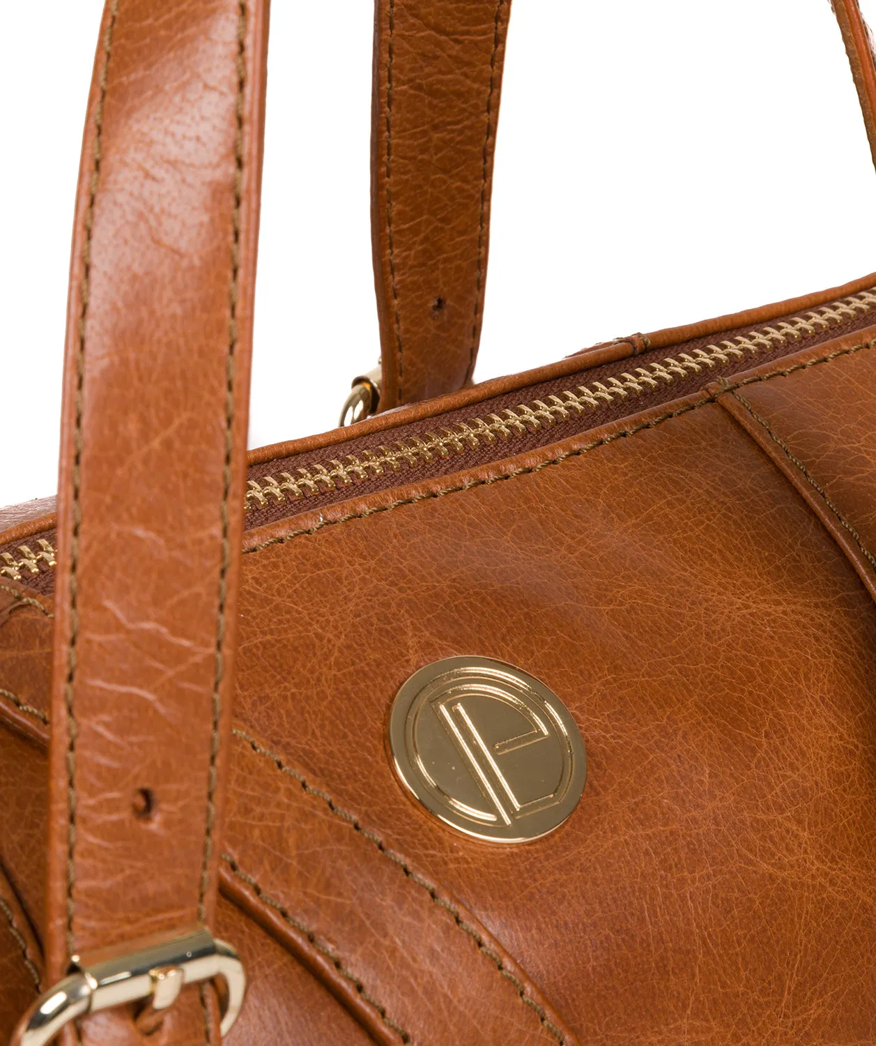 'Iris' Hazelnut Leather Handbag