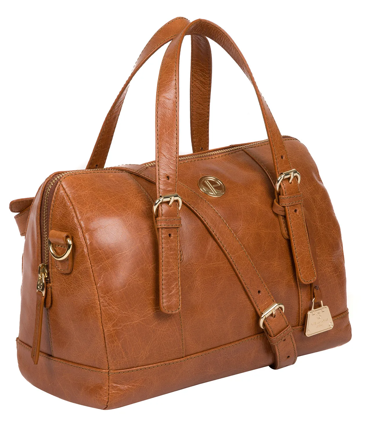 'Iris' Hazelnut Leather Handbag