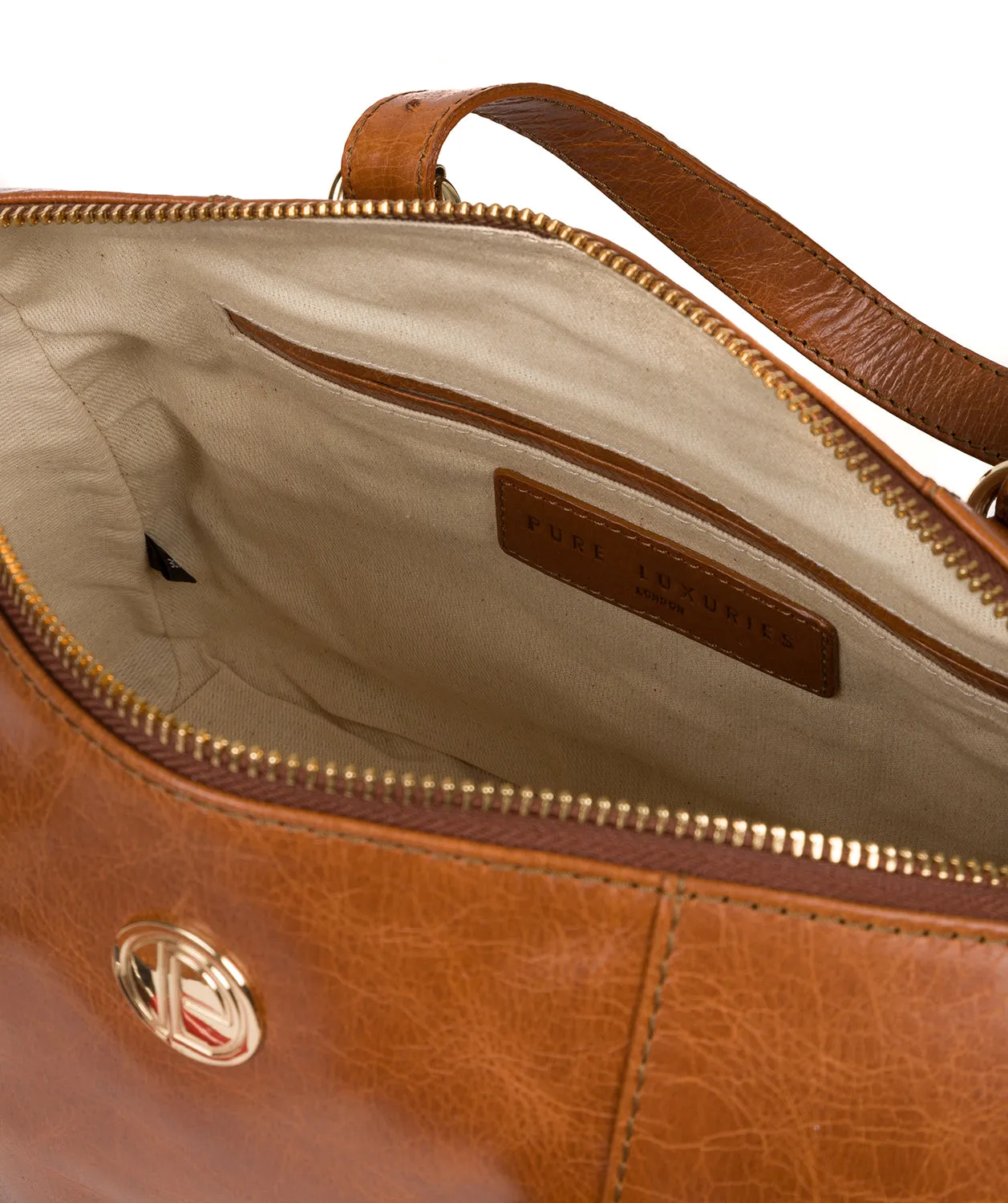 'Iris' Hazelnut Leather Handbag