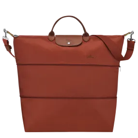 LE PLIAGE GREEN EXPANDABLE TRAVEL BAG Recycled Canvas - Chestnut