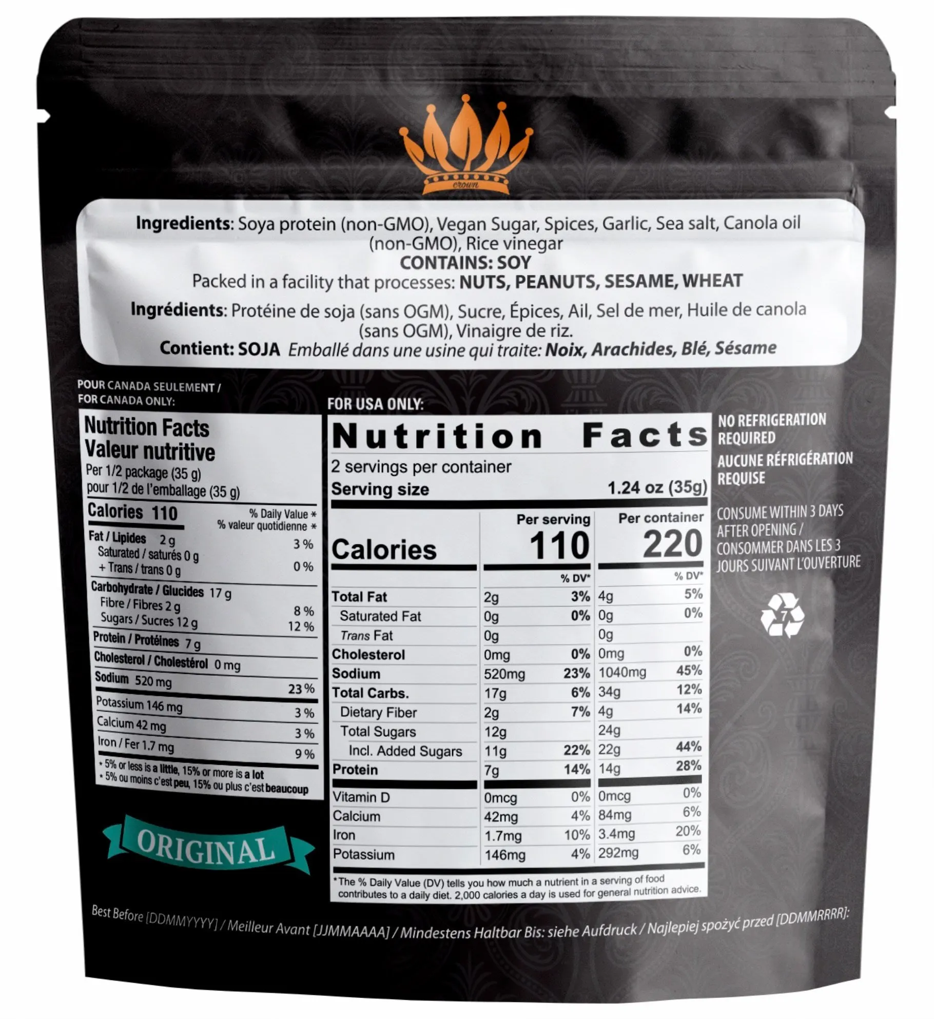 Noble Jerky - Vegan Jerky Original, 2.47oz