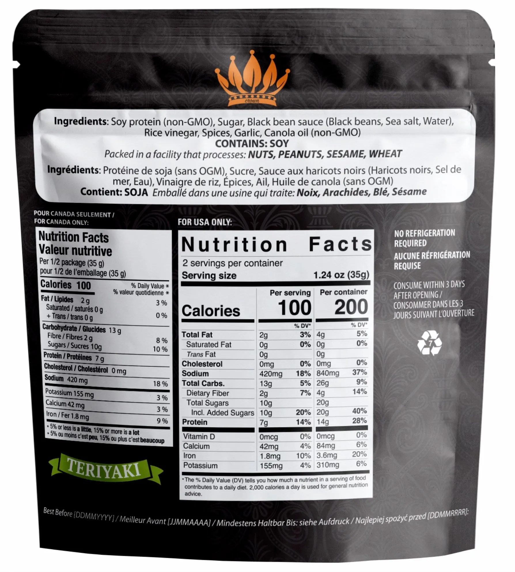 Noble Jerky - Vegan Jerky Teriyaki, 2.47oz