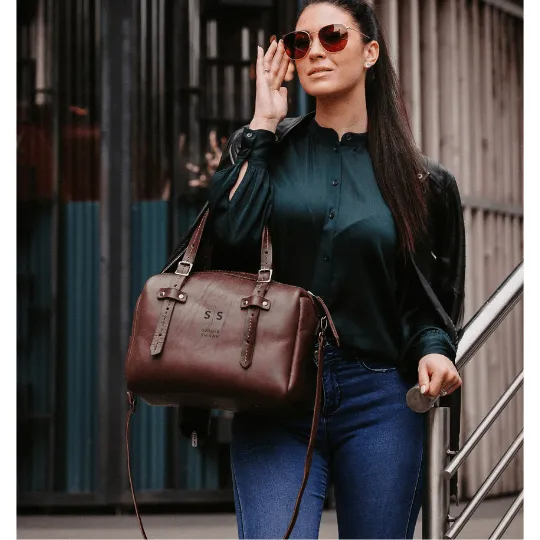 Premium Leather Priscilla Handbag 2.1  Chocolate Brown