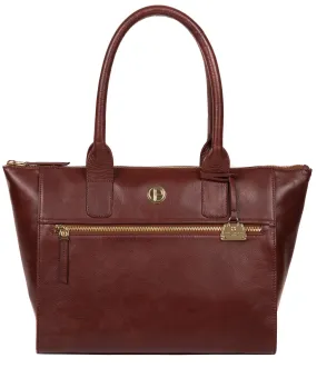 'Primrose' Chestnut Leather Tote Bag