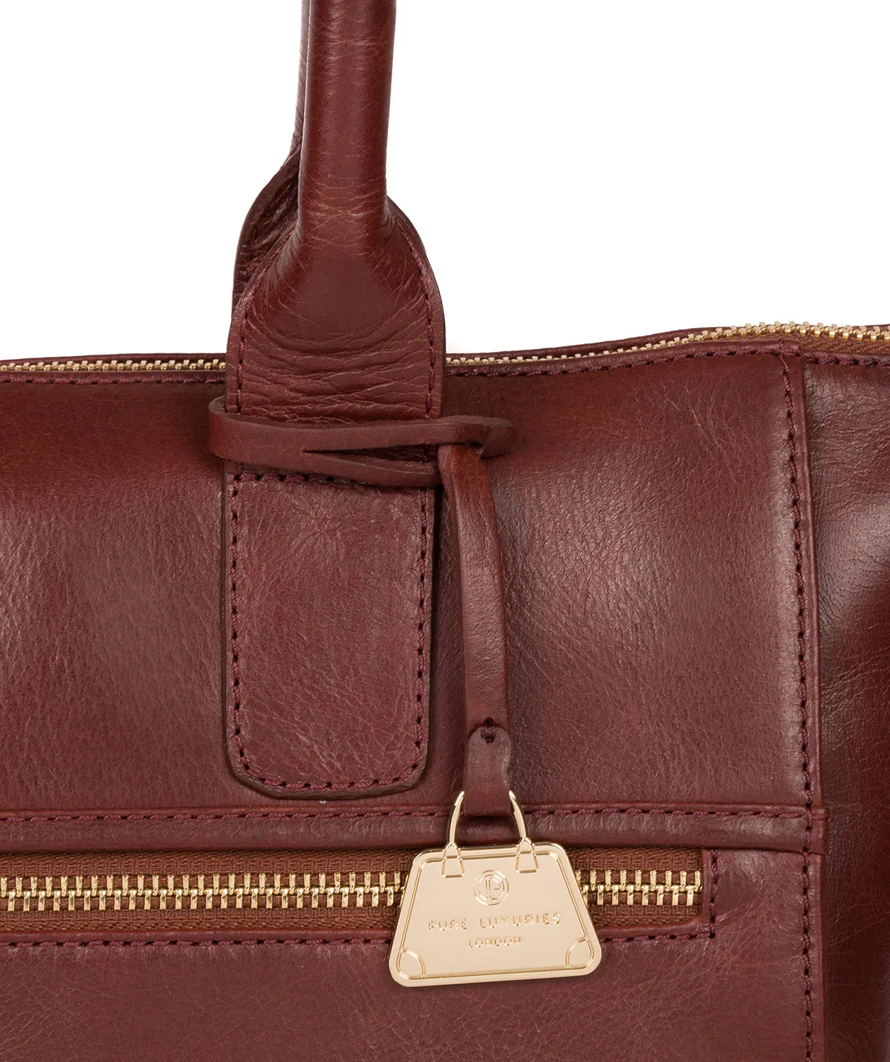 'Primrose' Chestnut Leather Tote Bag