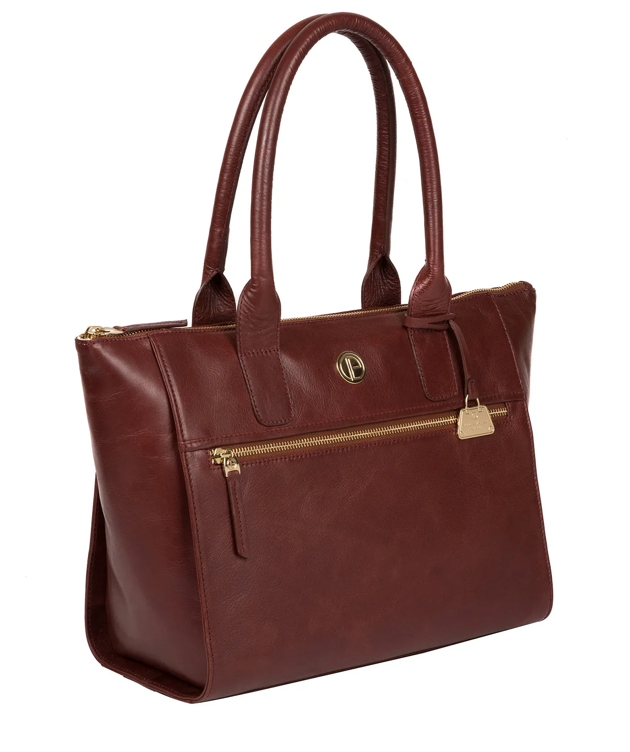 'Primrose' Chestnut Leather Tote Bag