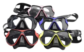 Scuba Diving Snorkeling Wide View Plano Lenses Anti-Fog Mask Adults 5 Colours DM401