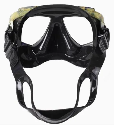 Scuba Diving Snorkeling Wide View Plano Lenses Anti-Fog Mask Adults Camouflage DM403