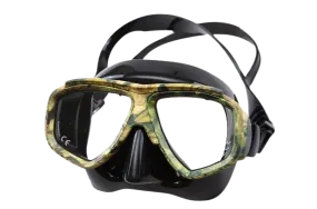 Scuba Diving Snorkeling Wide View Plano Lenses Anti-Fog Mask Adults Camouflage DM403