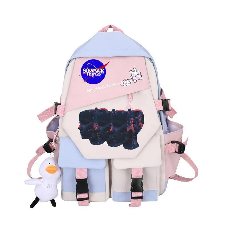 Stranger Things Backpack Student Schoolbag Simple Campus Lightweight Couple Backpack Backpack