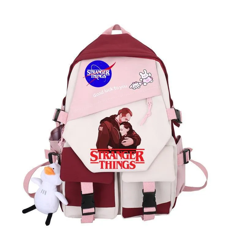 Stranger Things Backpack Student Schoolbag Simple Campus Lightweight Couple Backpack Backpack