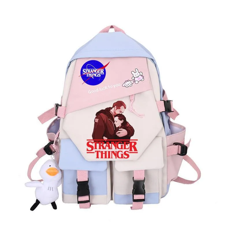 Stranger Things Backpack Student Schoolbag Simple Campus Lightweight Couple Backpack Backpack