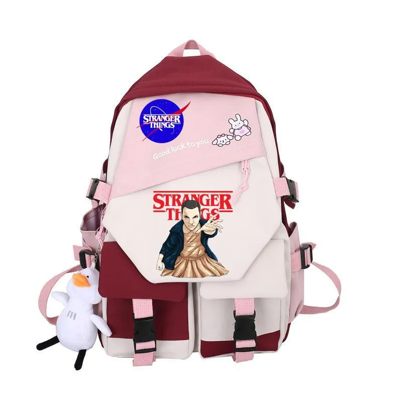 Stranger Things Backpack Student Schoolbag Simple Campus Lightweight Couple Backpack Backpack