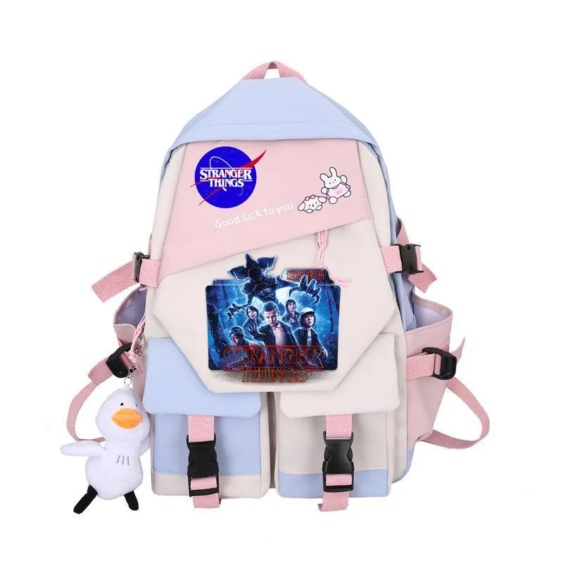 Stranger Things Backpack Student Schoolbag Simple Campus Lightweight Couple Backpack Backpack