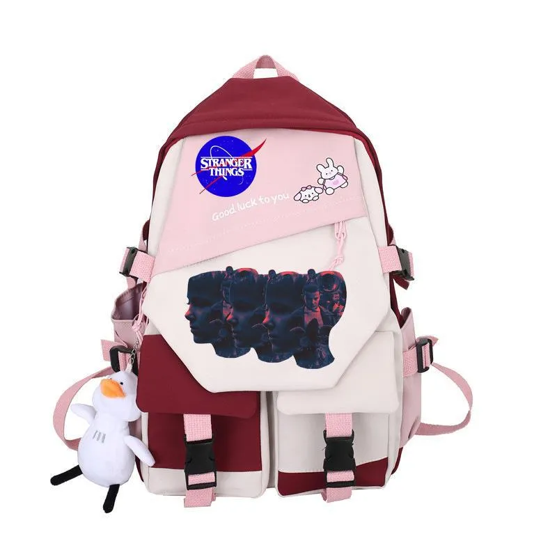 Stranger Things Backpack Student Schoolbag Simple Campus Lightweight Couple Backpack Backpack