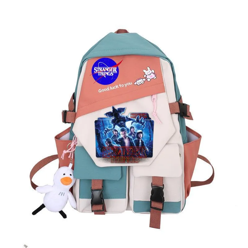 Stranger Things Backpack Student Schoolbag Simple Campus Lightweight Couple Backpack Backpack