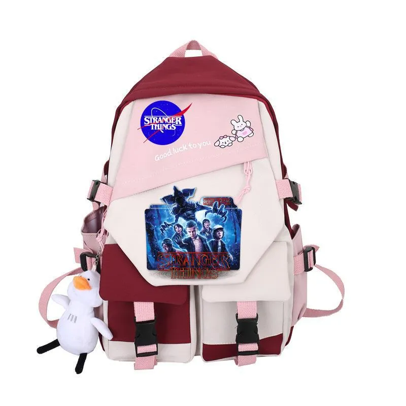Stranger Things Backpack Student Schoolbag Simple Campus Lightweight Couple Backpack Backpack
