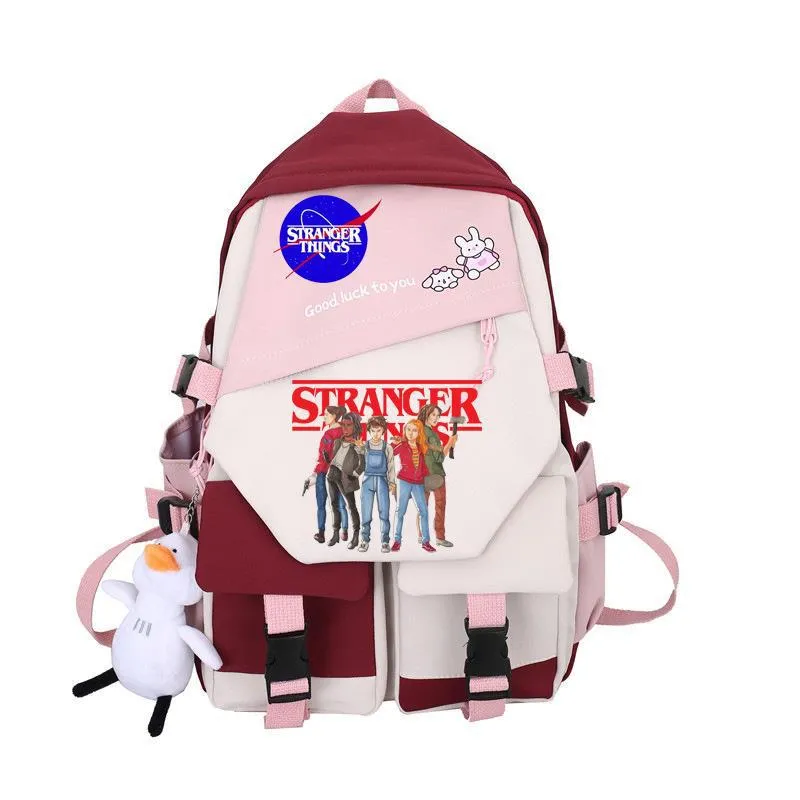 Stranger Things Backpack Student Schoolbag Simple Campus Lightweight Couple Backpack Backpack