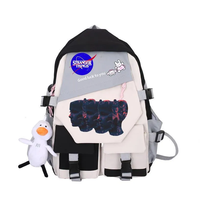 Stranger Things Backpack Student Schoolbag Simple Campus Lightweight Couple Backpack Backpack