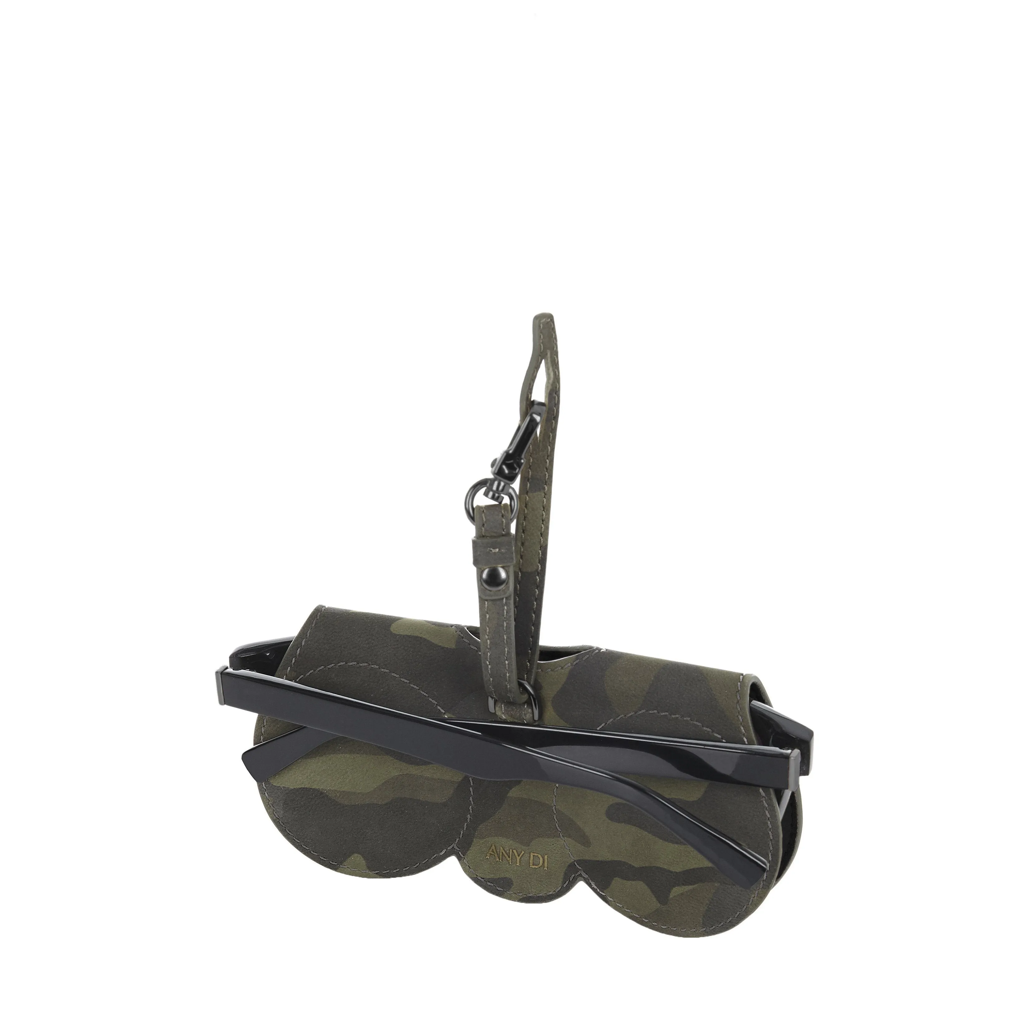 Sunglasses Case | Camouflage Black | Leather Black Plated