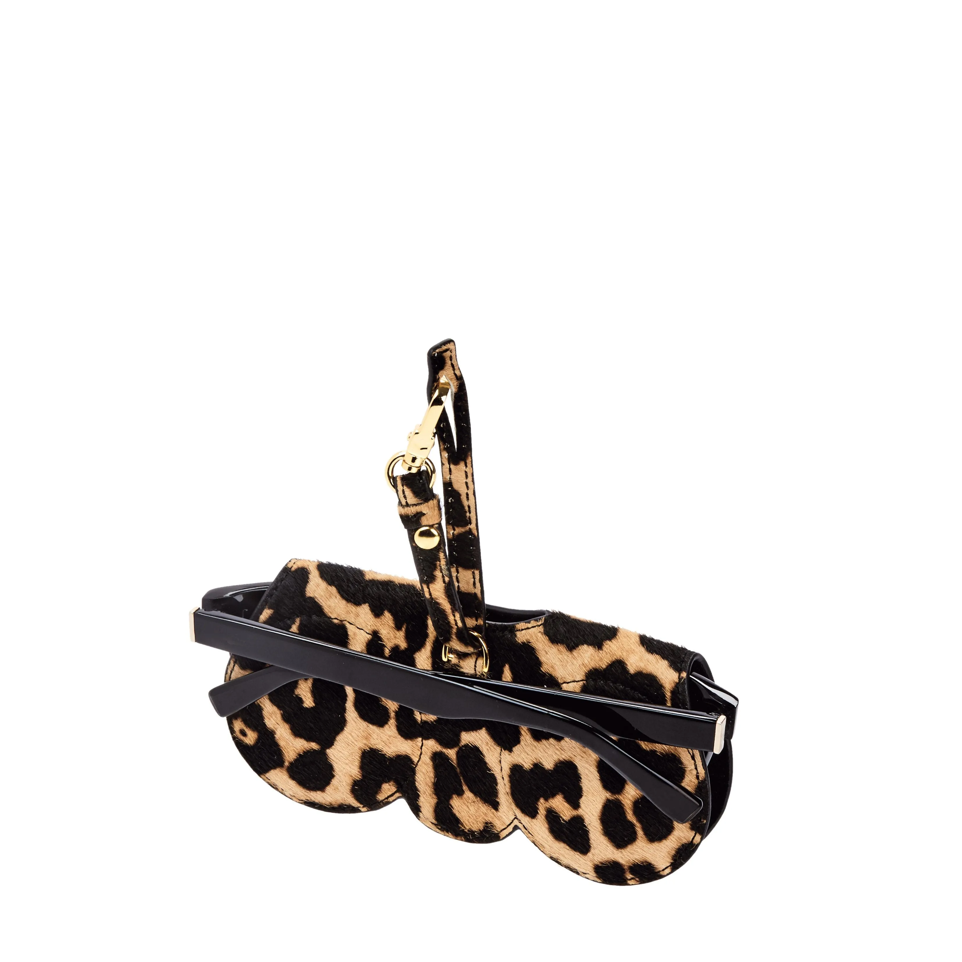 Sunglasses Case | Leo Fur | Cowhide Gold Plated