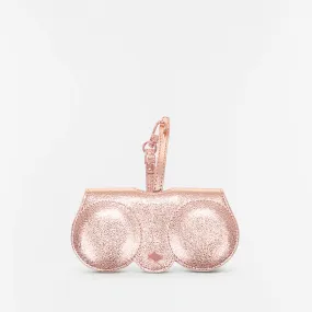 Sunglasses Case | Rose Gold | Metallic Leather Gold Plated