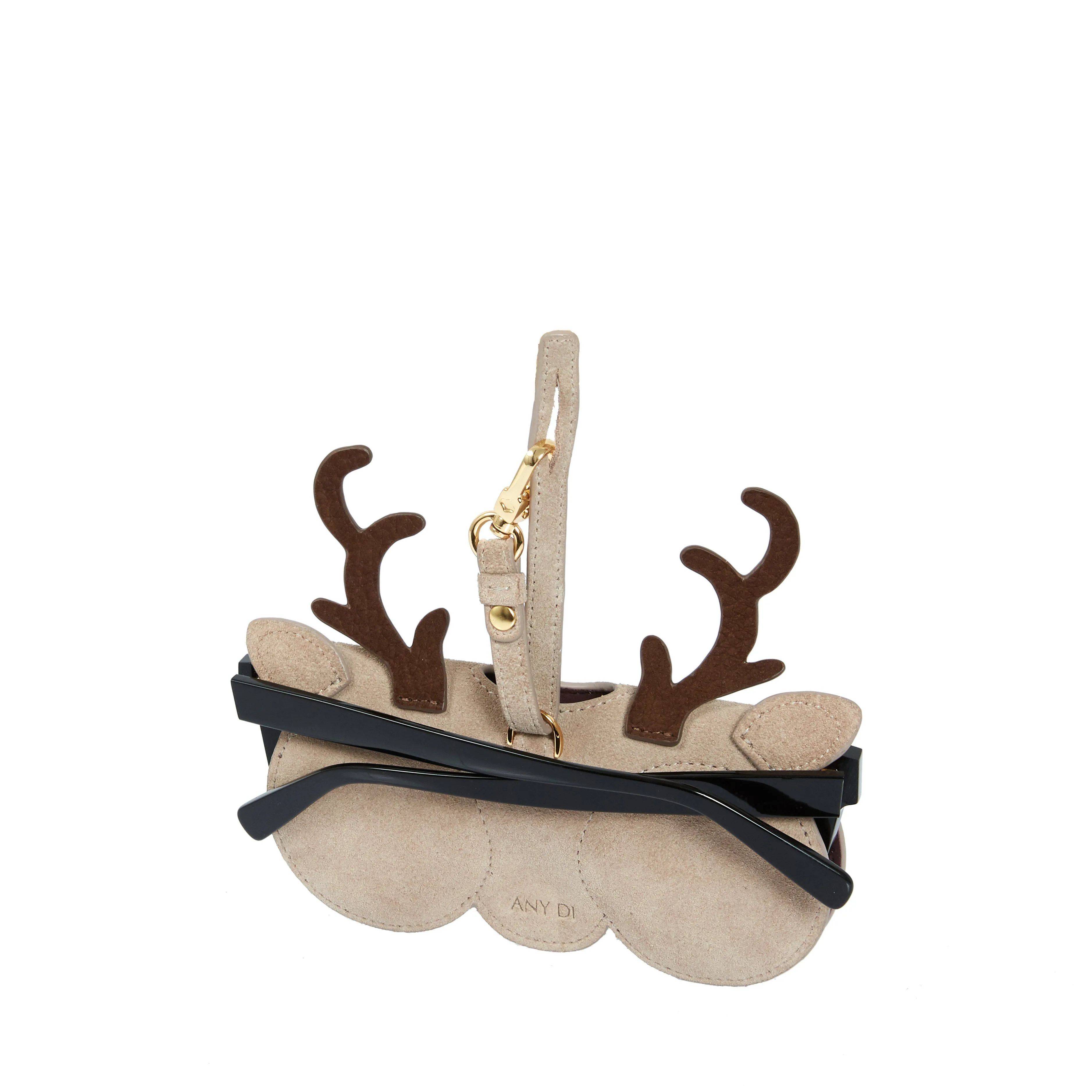 Sunglasses Case | Rudolph | Suede Gold Plated