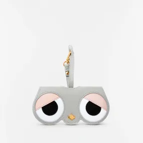 Sunglasses Case | Sad Cat | Nappa Leather Gold Plated