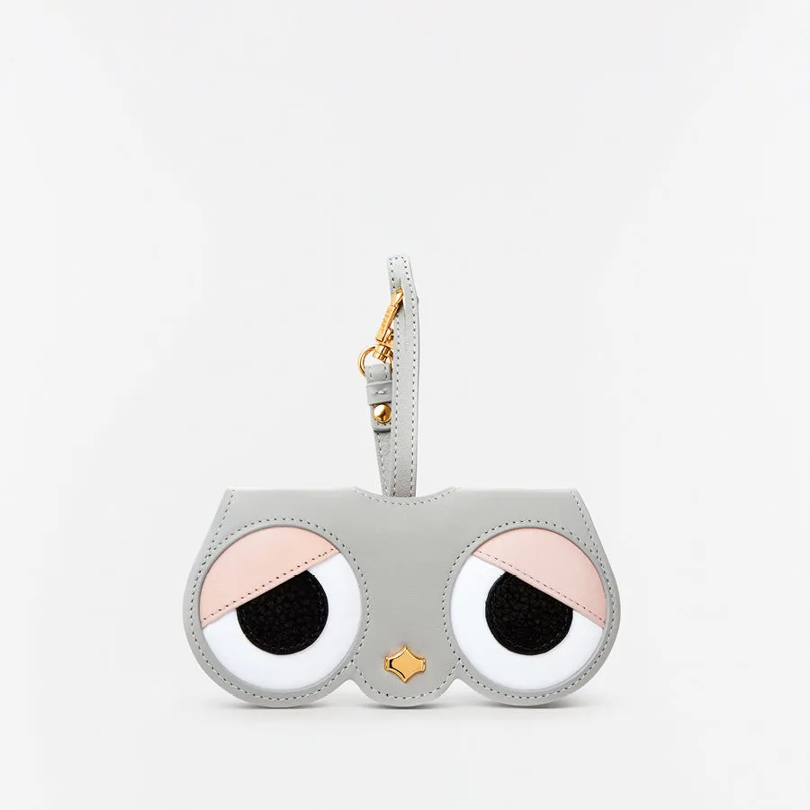 Sunglasses Case | Sad Cat | Nappa Leather Gold Plated