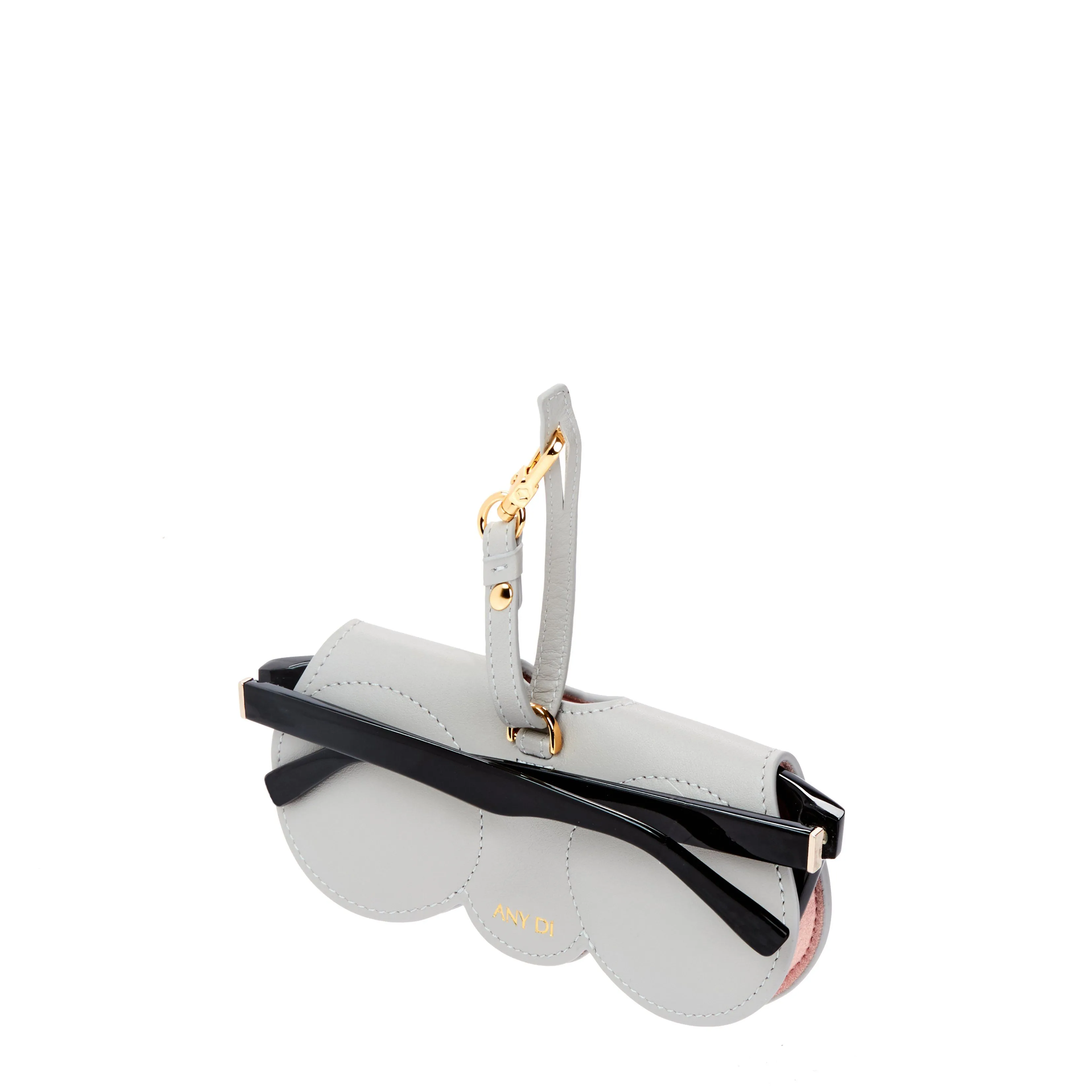 Sunglasses Case | Sad Cat | Nappa Leather Gold Plated