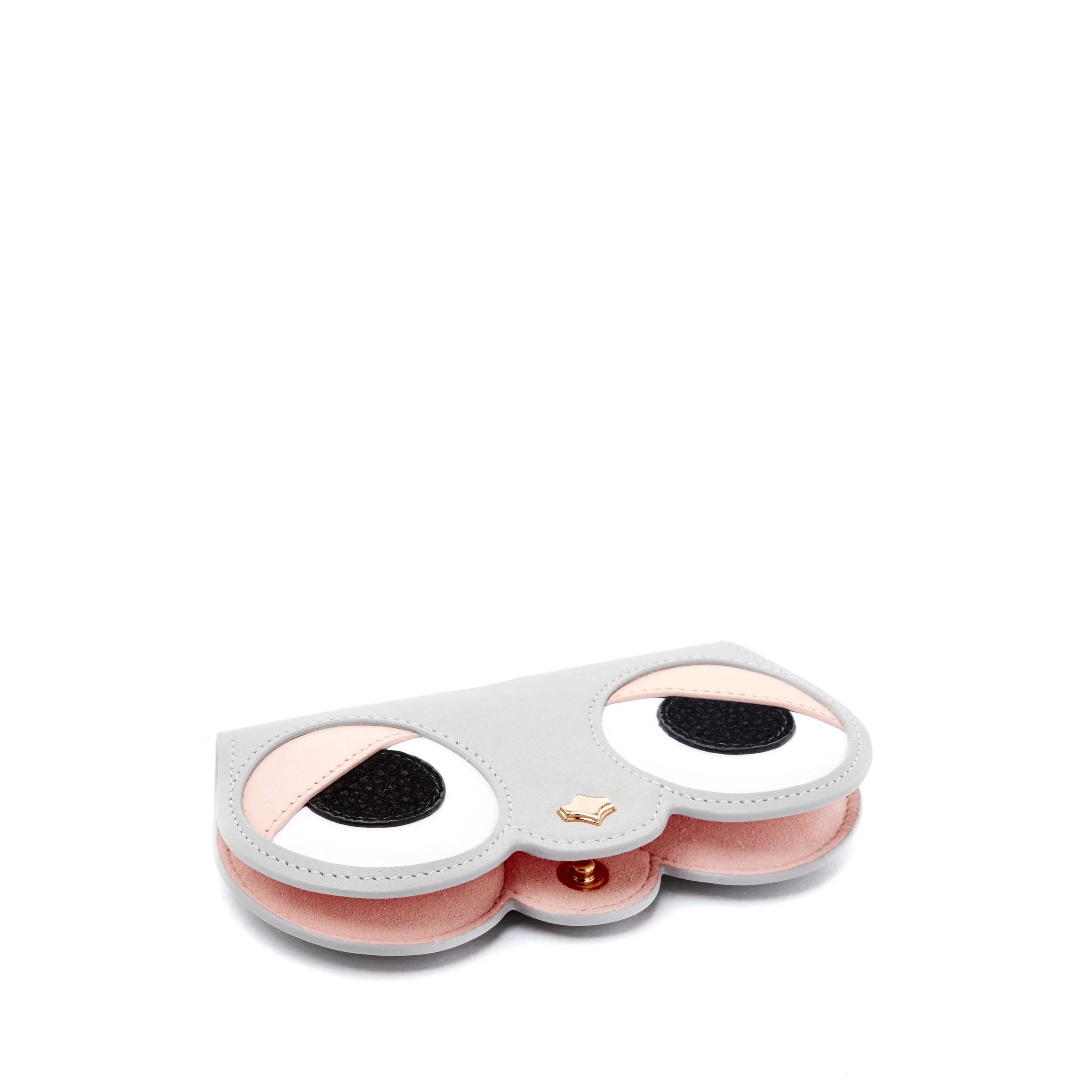 Sunglasses Case | Sad Cat | Nappa Leather Gold Plated