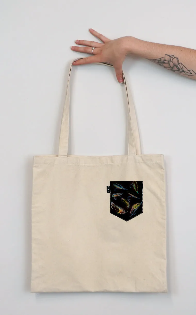 Tote Bag à poche L'eau à la mouche